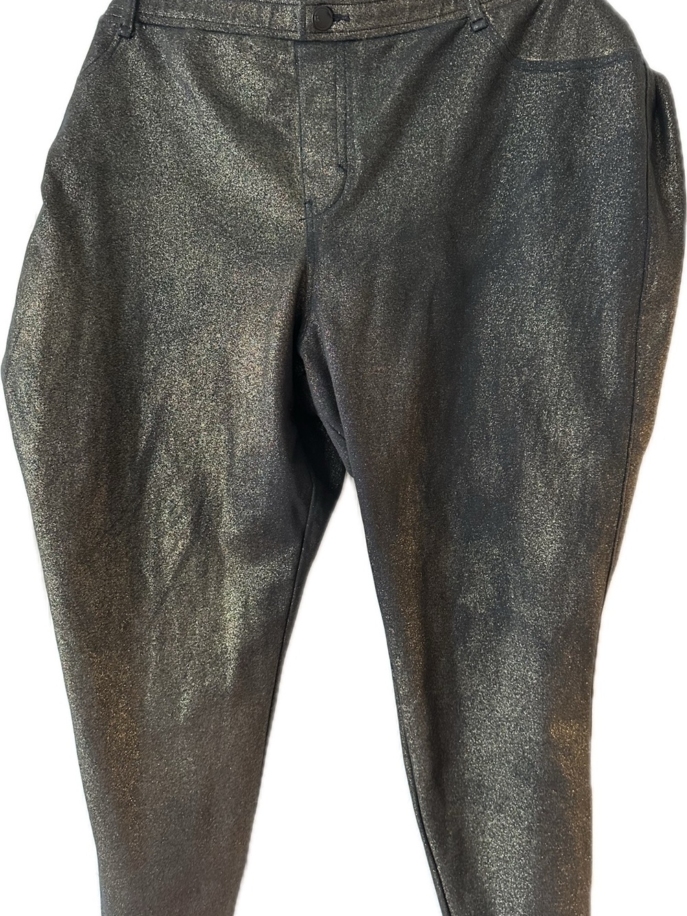 Size 26 Lane Bryant Gold Shimmer Metallic Pull On Jegging
